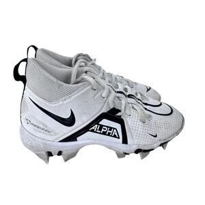 Nike Alpha Menace 3 Shark Football Cleats Men's 13C‎ White Fast Flex CV0581-100
